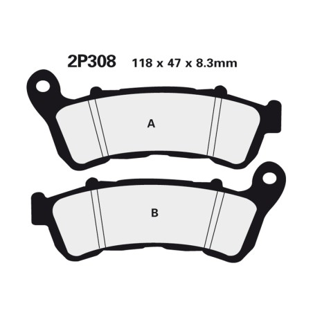 Juego pastillas de freno NISSIN 2P308NS Del. GZ125 Marauder