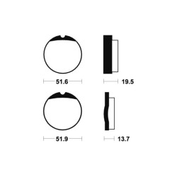 Pastillas de freno Tecnium MA1 Orgánicas 2