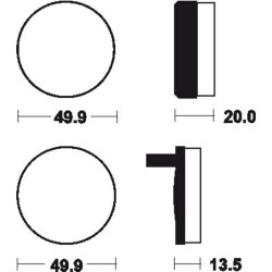 Pastillas de freno Tecnium MA2 Orgánicas 2