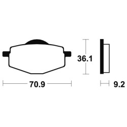 Pastillas de freno Tecnium Scooter orgánicas ME75 2