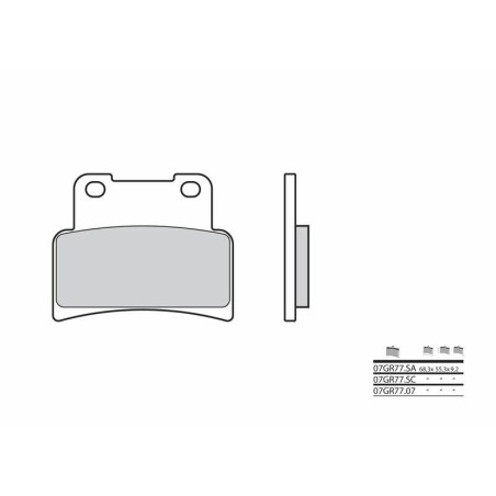 Pastillas de freno orgánicas Brembo 07GR7707