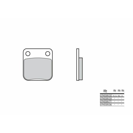 Pastillas de freno sinterizadas Brembo 07HO09SD