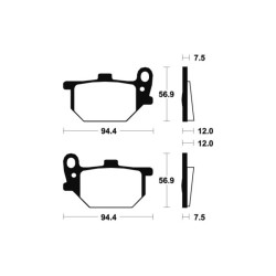 Pastillas de freno Tecnium MA45 Orgánicas 2
