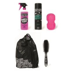 Kit completo de limpieza MUC-OFF: Protector, limpiador, esponja y cepillo 2