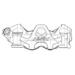 Pinza de freno radial izquierda NISSIN 4 pistones 2