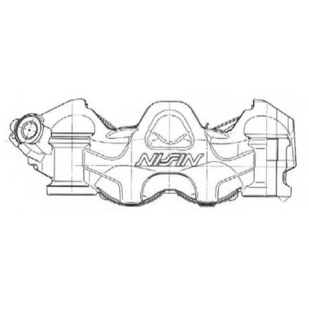 Pinza de freno radial izquierda NISSIN 4 pistones