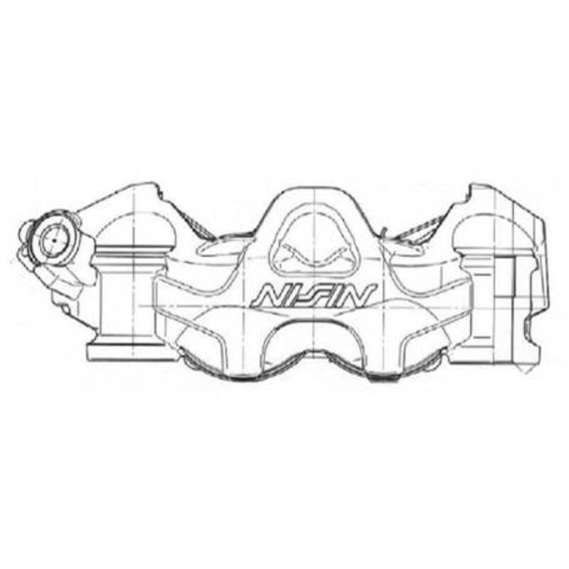 Pinza de freno radial derecha NISSIN 4 pistones