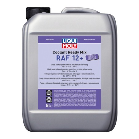 Garrafa de 5L líquido refrigerante anticongelante Liqui Moly Coolant Ready Mix RAF 12+