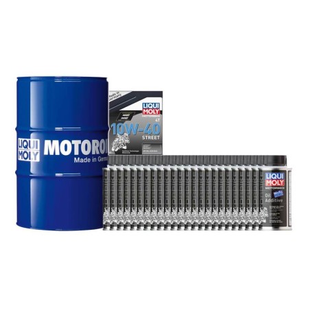 Pack bidón de aceite 205L LIQUI MOLY - 10W40 HC sintético + 24 antifricciones MoS2 125ml