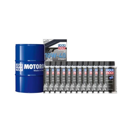 Pack bidón de aceite 60L LIQUI MOLY - 10W40 HC sintético + 12 antifricciones MoS2 125ml