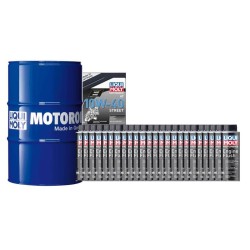 Pack bidón de aceite 205L LIQUI MOLY - 10W40 HC sintético + 24 Limpia motores 250ml