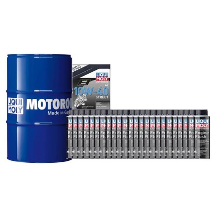Pack bidón de aceite 205L LIQUI MOLY - 10W40 HC sintético + 24 Limpia motores 250ml