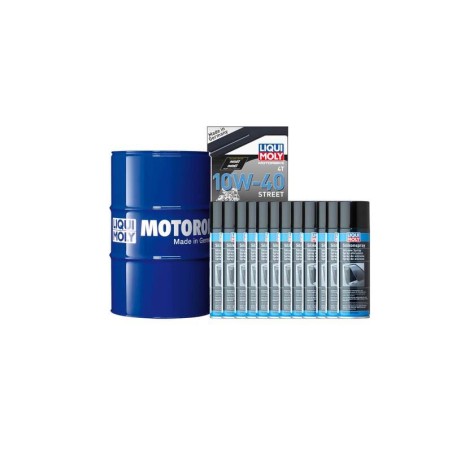 Pack bidón de aceite 60L LIQUI MOLY - 10W40 HC sintético + 12 tratamientos de silicona 300ml