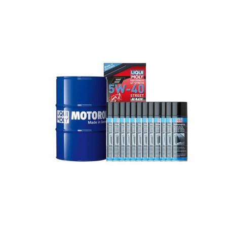 Pack bidón de aceite 60L LIQUI MOLY - 5W40 100% sintético + 12 tratamientos de silicona 300ml