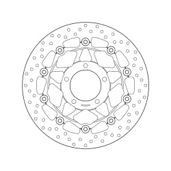 Disco de freno BREMBO Serie Oro redondo flotante 2