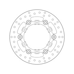 Disco de freno BREMBO Serie Oro redondo flotante 2