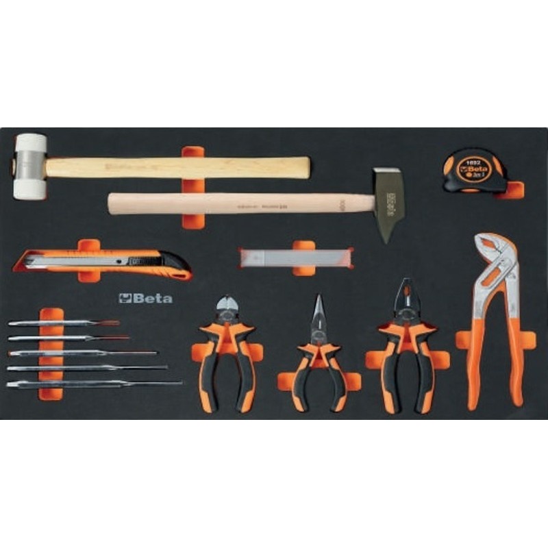 Carro de taller móvil BETA de 7 cajones con 196 herramientas