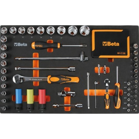 Carro de taller móvil BETA de 7 cajones con 248 herramientas