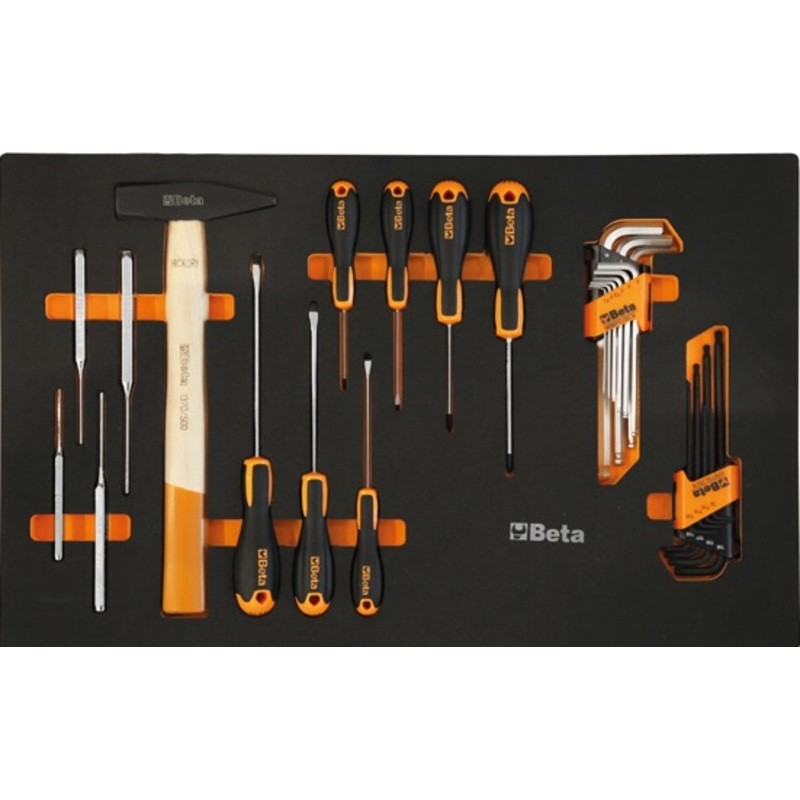 Carro de taller móvil BETA de 7 cajones con 248 herramientas