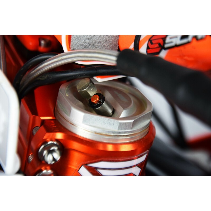 Purgadores de horquilla SCAR para horquillas WP/Marzocchi/Öhlins M4x0,7mm - Naranja