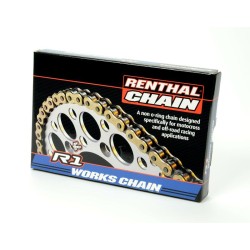 Cadena Renthal 420R1 con 116 eslabones negro/oro