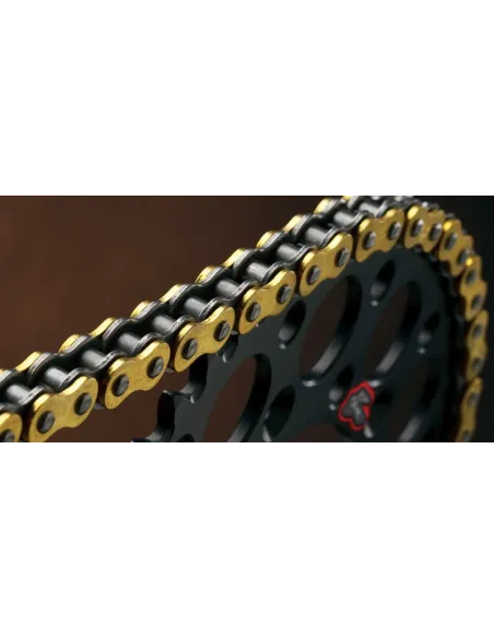 Cadena Renthal 428R1 con 120 eslabones negro/oro