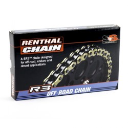 Cadena Renthal con retenes 520R3-3 con 114 eslabones negro/oro