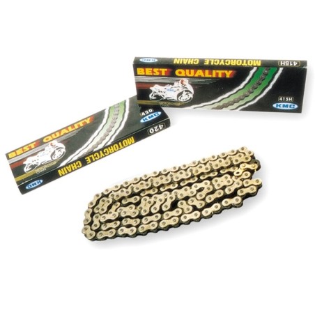 Cadena moto KMC 428x130 oro/negro