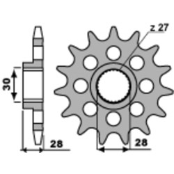 Piñón PBR acero estándar 2148 - 525 2