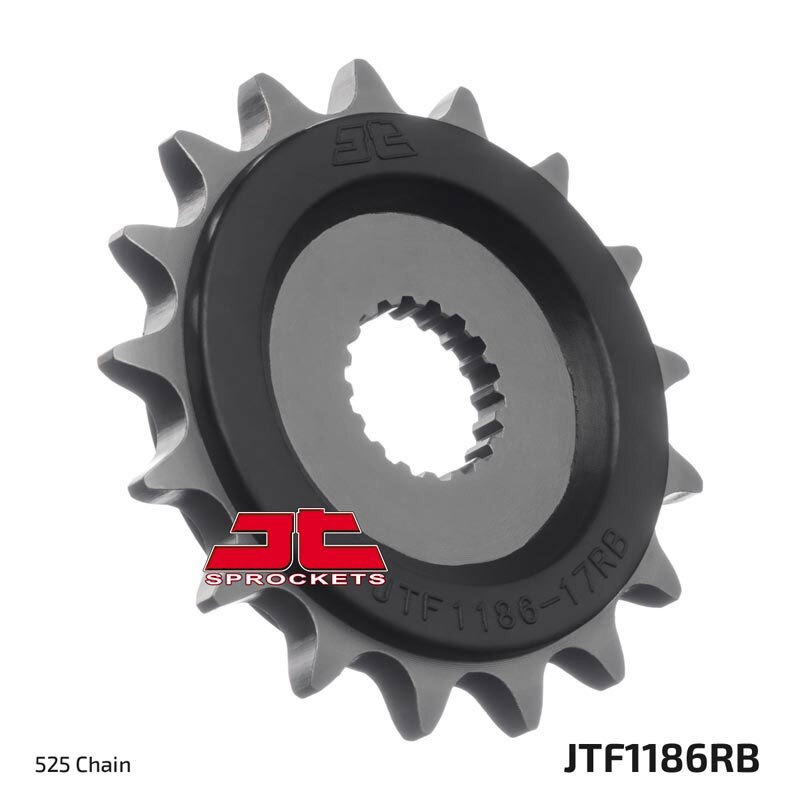 Piñón con goma anti-ruido JT SPROCKETS acero 1186 - 525