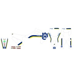 Kit adhesivos Retro BLACKBIRD  - Husqvarna FC/TC/TE/FE 2