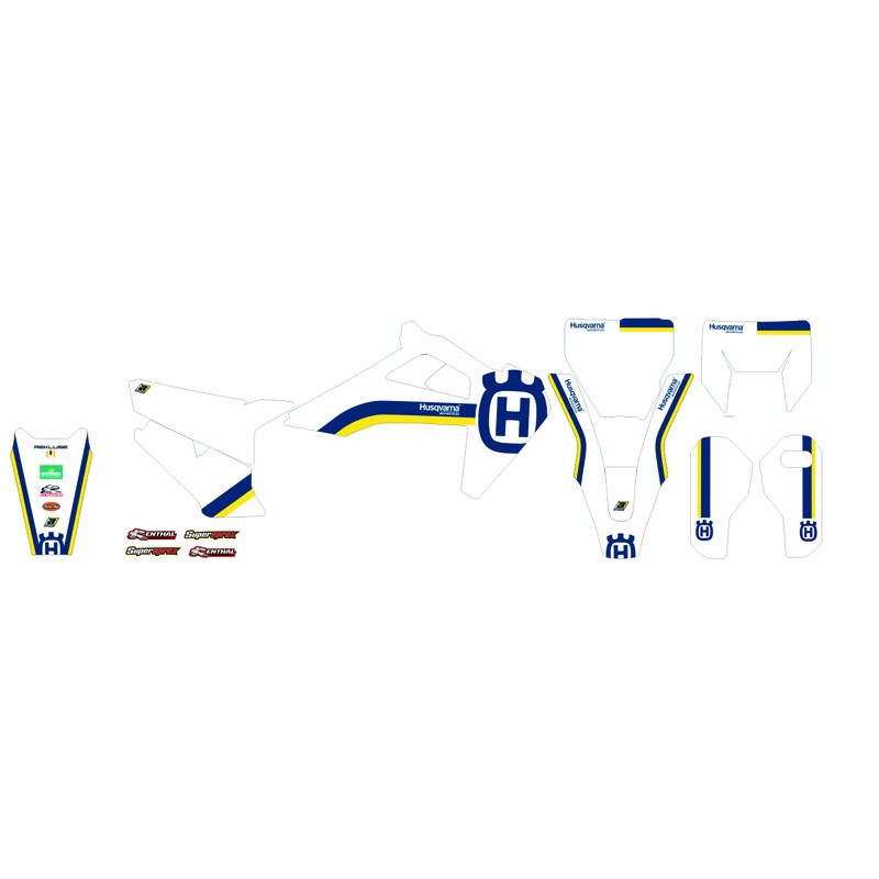 Kit adhesivos Retro BLACKBIRD  - Husqvarna FC/TC/TE/FE
