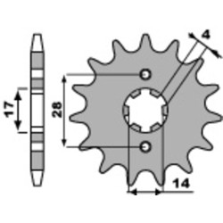 Piñón PBR acero estándar 2107 - 420