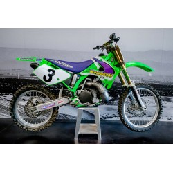 Kit de Plástica UFO y Kit de adhesivos EMIG Team USA Replica Kawasaki KX125/250 2