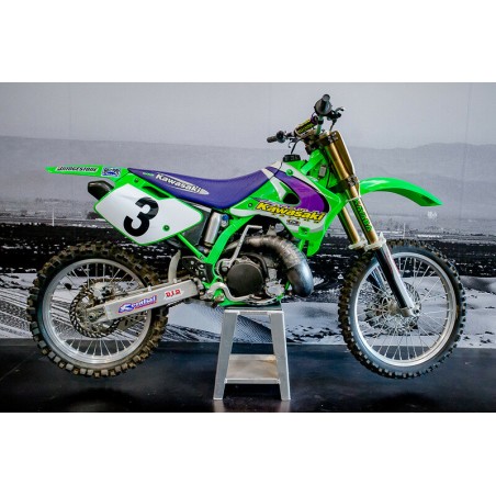 Kit de Plástica UFO y Kit de adhesivos EMIG Team USA Replica Kawasaki KX125/250