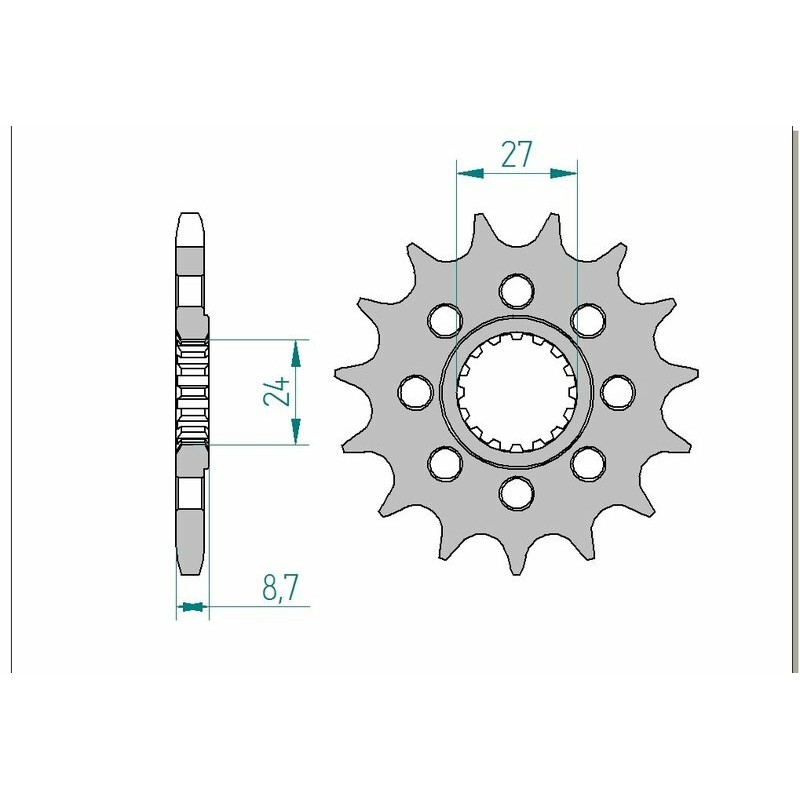 Piñón AFAM acero estándar 22901 - Paso 525