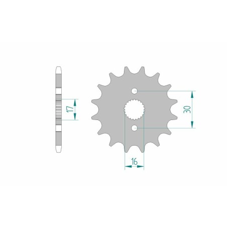 Piñón AFAM acero estándar 20105 - Paso 420