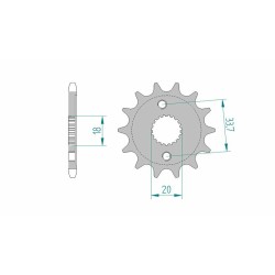 Piñón AFAM acero estándar 20212 - Paso 428