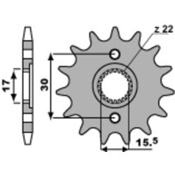 Piñón PBR acero estándar 332M - 428