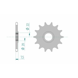Piñón AFAM acero autolimpiable 20210 - Paso 520