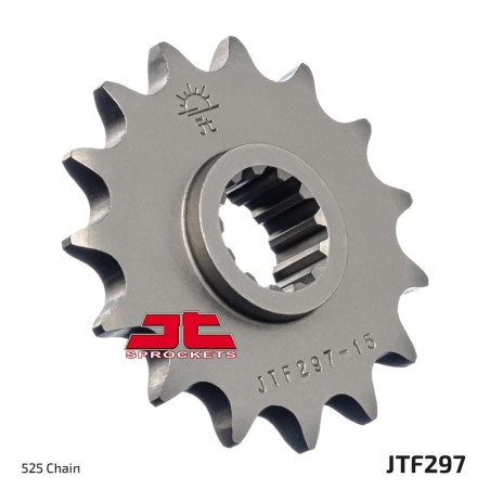 Piñón con goma anti-ruido JT SPROCKETS acero 297 - 525