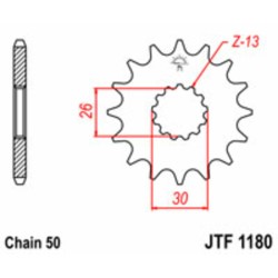 Piñón JT SPROCKETS acero estándar 1180 - Paso 530 2