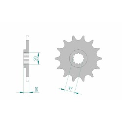 Piñón AFAM acero estándar 64201 - Paso 520