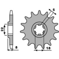 Piñón PBR acero estándar 431 - 520 2