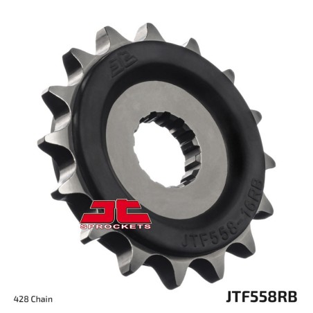 Piñón con goma anti-ruido JT SPROCKETS acero 558 - 428