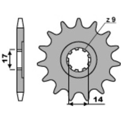 Piñón PBR acero estándar 210 - 428 2