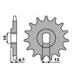 Piñón PBR acero estándar 2240 - 415