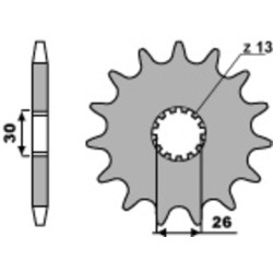 Piñón PBR acero estándar 2090 - 530