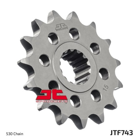 Piñón con goma anti-ruido JT SPROCKETS acero - 743 - 530
