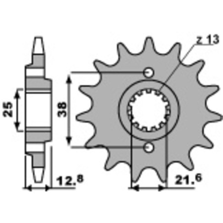 Piñón PBR acero estándar 511 - 520